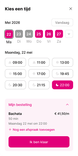 Booking widget